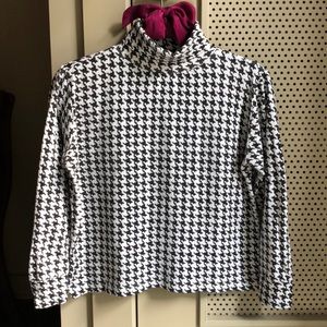 Houndstooth Turtleneck